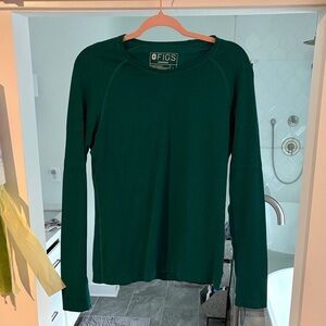 Figs Teal Long Sleeve Top